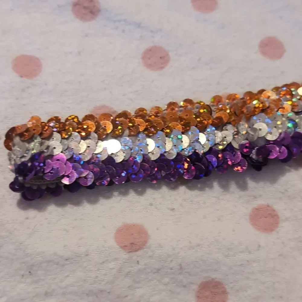 Orange Silver Purple‎ Sequence Headband